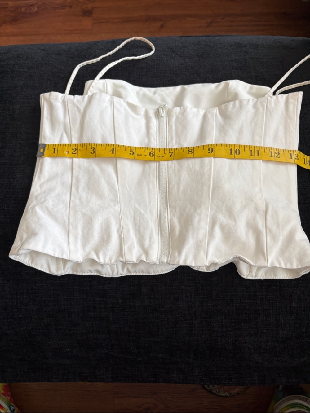 House of CB Ivory Structured Bustier Crop Top - Picture 4 of 5